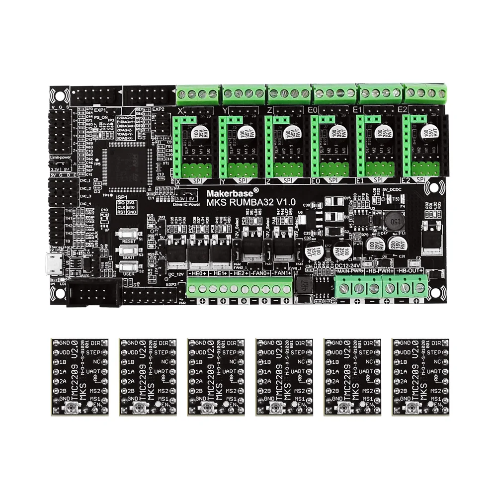Makerbase МКС Rumba32 180 МГц 32 разрядный 3D принтеры Управление доска 6 мотор драйвер