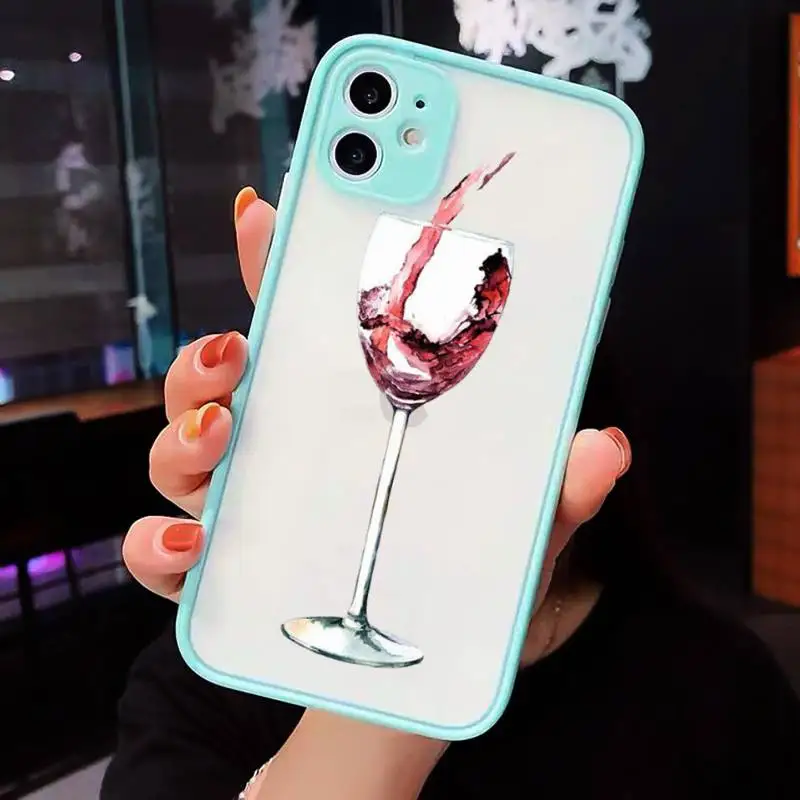 

Lemon refreshing drink red wine Phone Case Matte transparent For blue iPhone 12 Mini 11 Pro XR XS Max 7 8 Plus X Back Cover