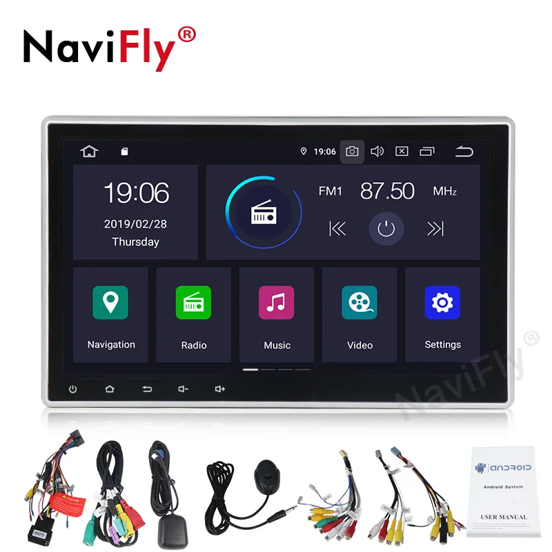 Ips вращающийся экран DSP 2 din 10,2" Android 9,0 автомобильный Радио gps навигация Универсальный мультимедийный стерео плеер wifi BT HD без DVD