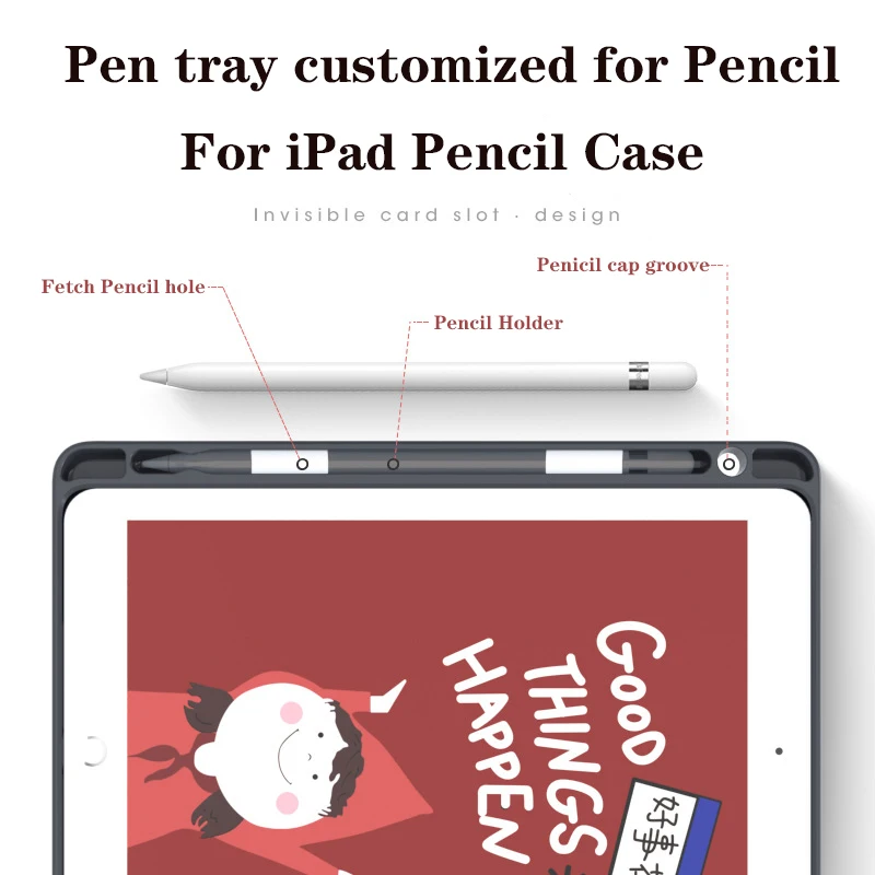 Для iPad Air 3 10 5 7th 2 с карандашом держателем для дюймов поколение mini4/5 Air1/2/3 чехол