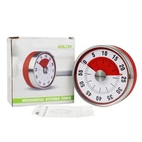 stainless kitchen timer alarm cooking timer mechanical round countdown magnetic clock timer baking reading magnet fitness timer