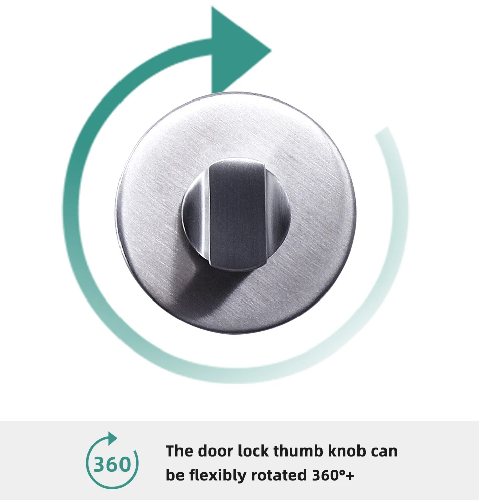 Bathroom Hardware Fittings Toilet Cubicles Indicator WC Door Lock Thumb Turn Knob Stainless Steel