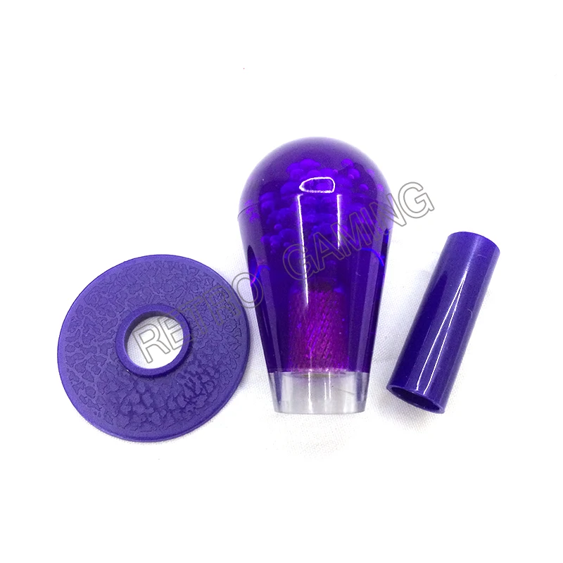 

12V LED lighting BL Push Button arcade parts & purple Joystick Bat Top Oval Rocker & Protective sleeve & Dust gasket for sale