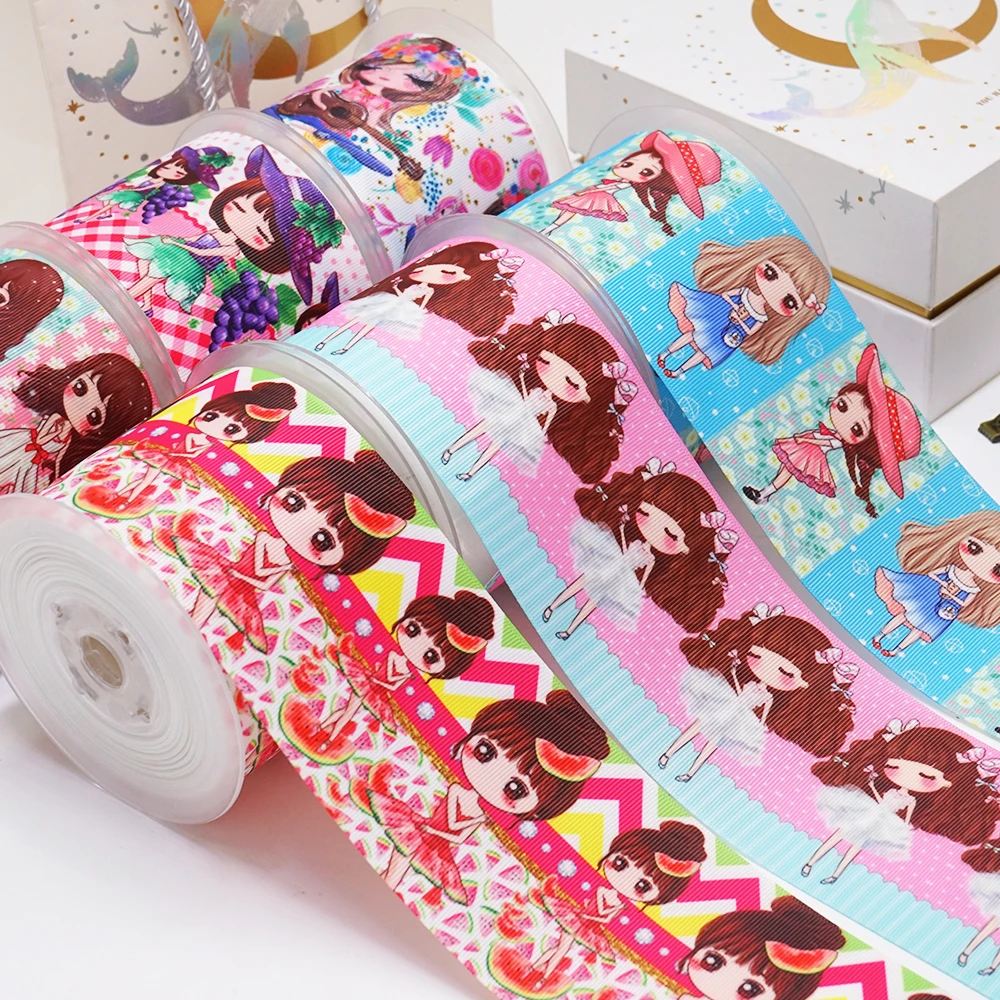 

DIY Cartoon Fairy Printed Grosgrain Ribbon For Craft Supplies Sewing Accessories 5 Yards, Planar Resins Mold 10 Pieces. 52238