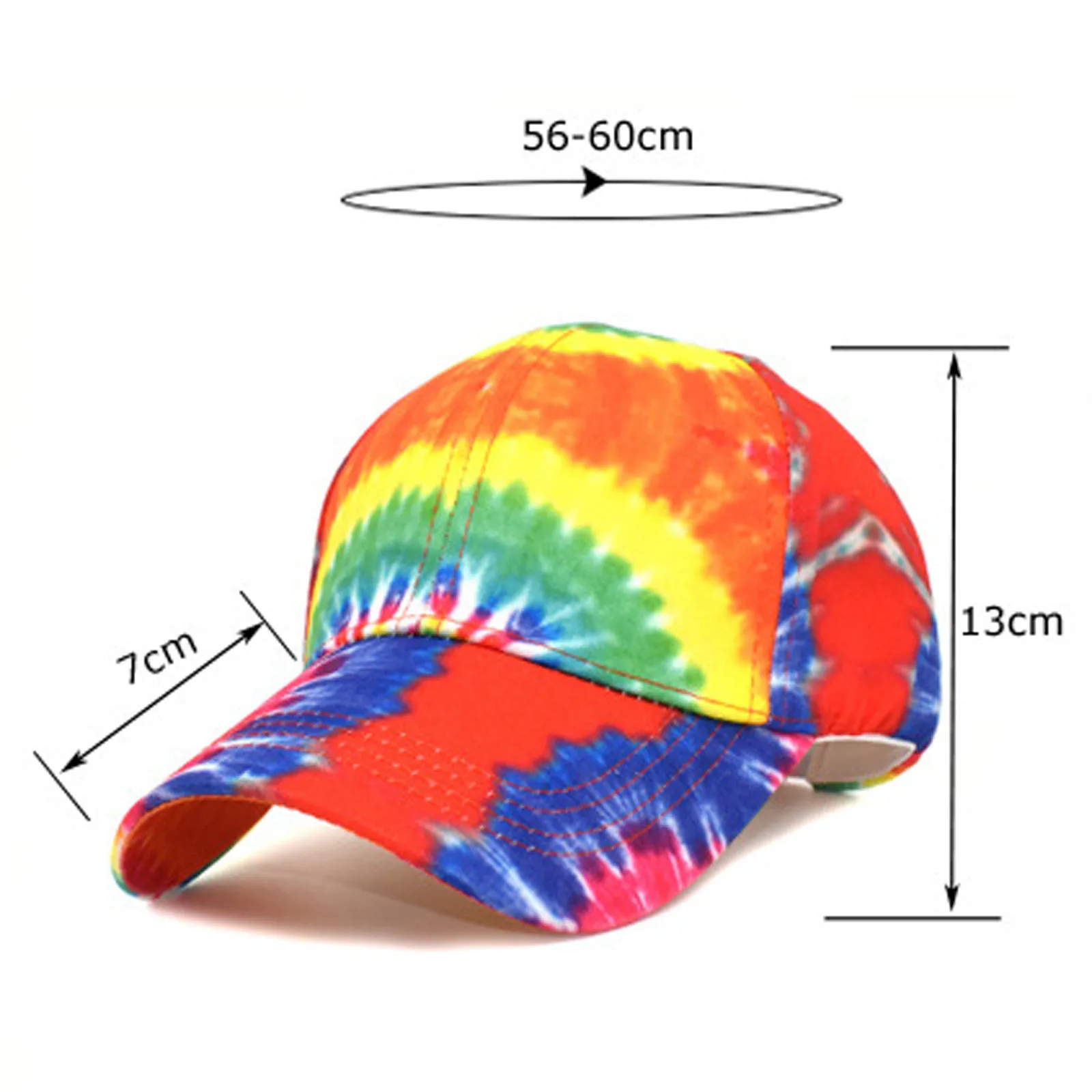 

Tie-dye Print Baseball Cap Unisex Men Women Tie-dyed Sun Hat Summer Cotton Adjustable Baseball Cap Hip Hop Hat Gorras Hombre
