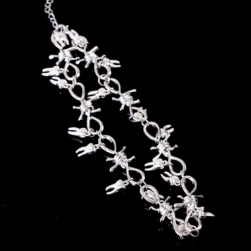 Волшебный чокер из колючей проволоки необычные украшения готические ювелирные