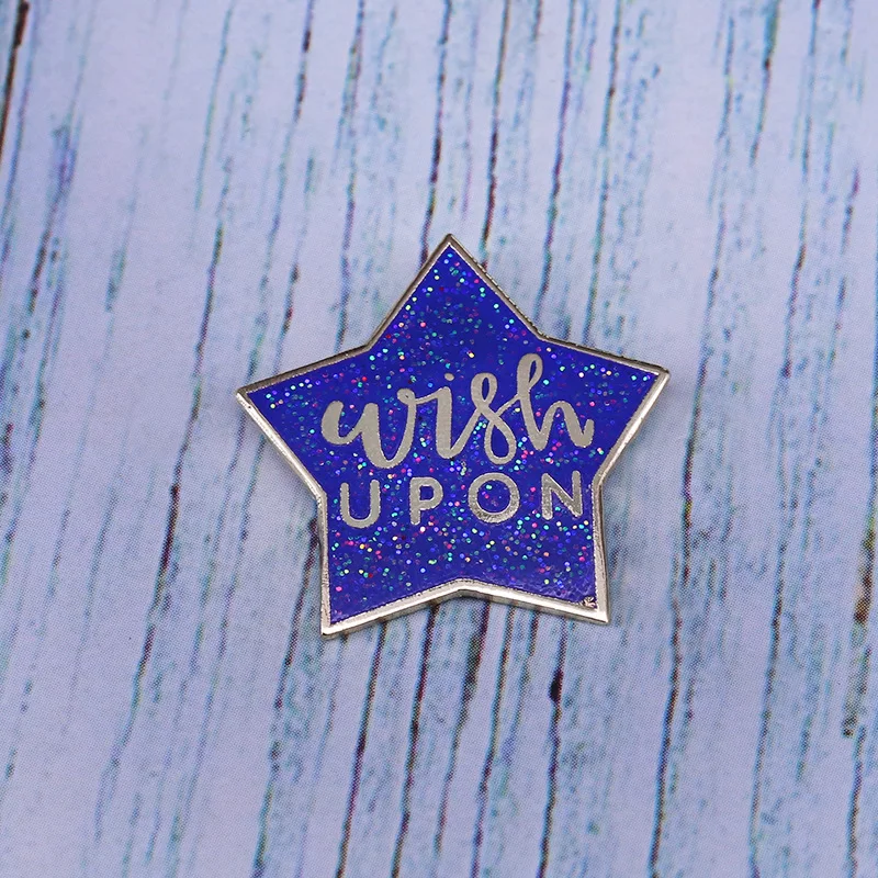 Вспышки звезда Жесткий Эмаль на булавке для сбора забавные модные ювелирные