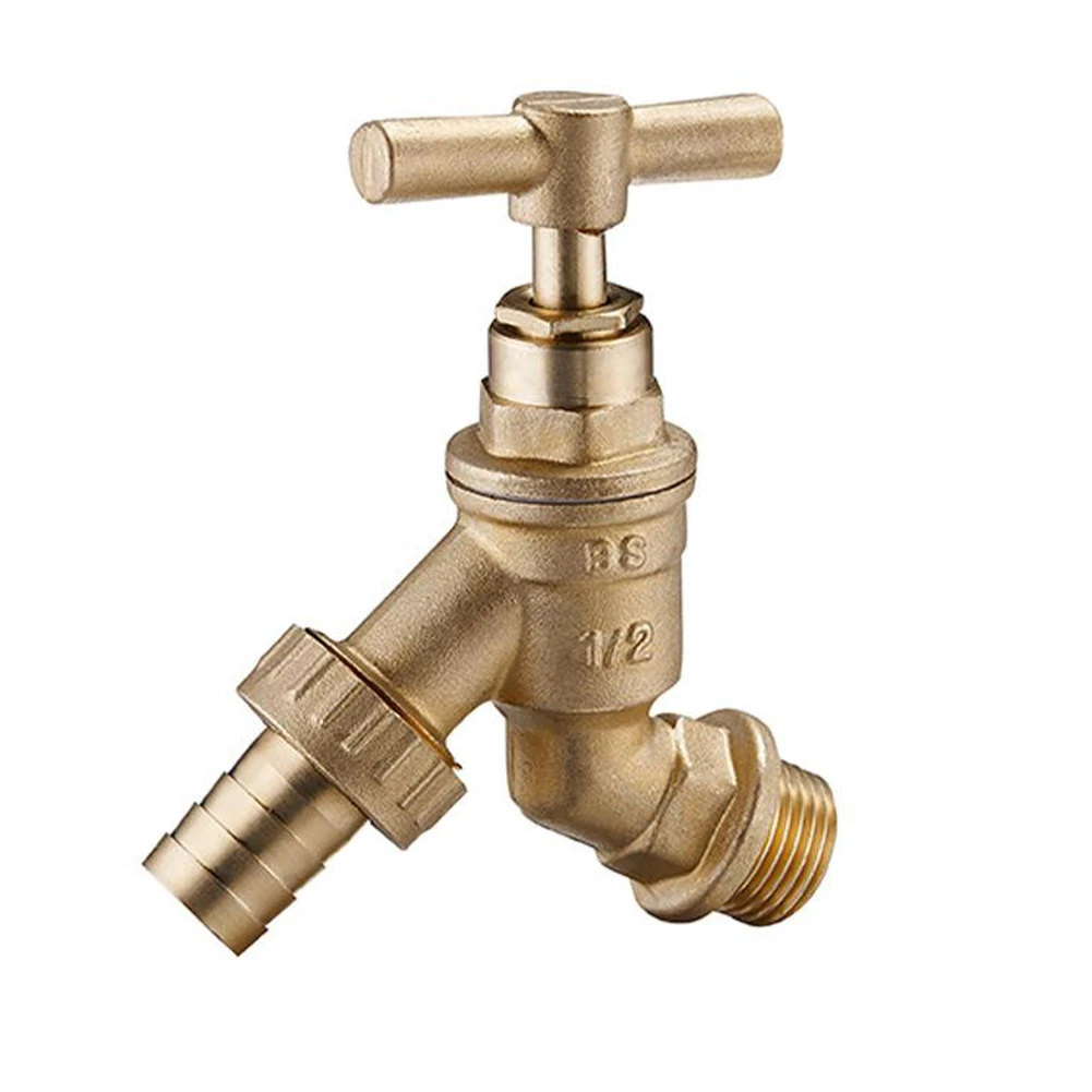 

Garden Brass Bib Tap 1/2inch BSP Thread Hose Union Outdoor Watering Faucet Adapter Water-Folding Tap With Union For Home