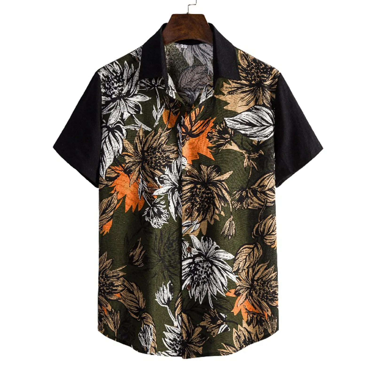 

Men's Top Printed Casual Lapel T-shirt Fashion Blouse Men Shirts
