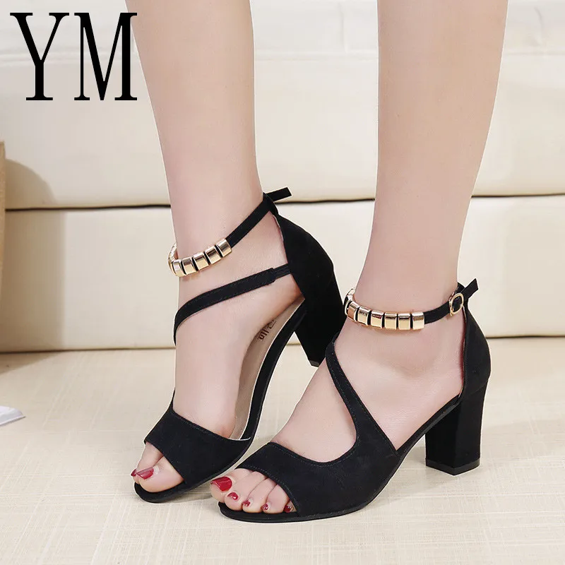 Весенние пикантные римские сандалии с открытым носком большие 40 женские летние