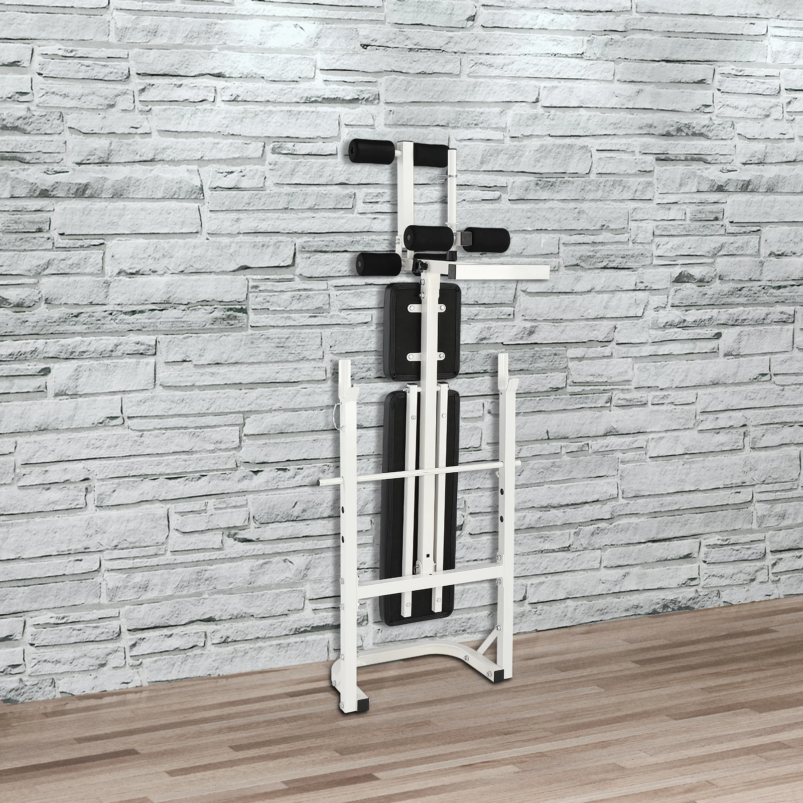 

Iron Adjustable Weightlifting Bed White