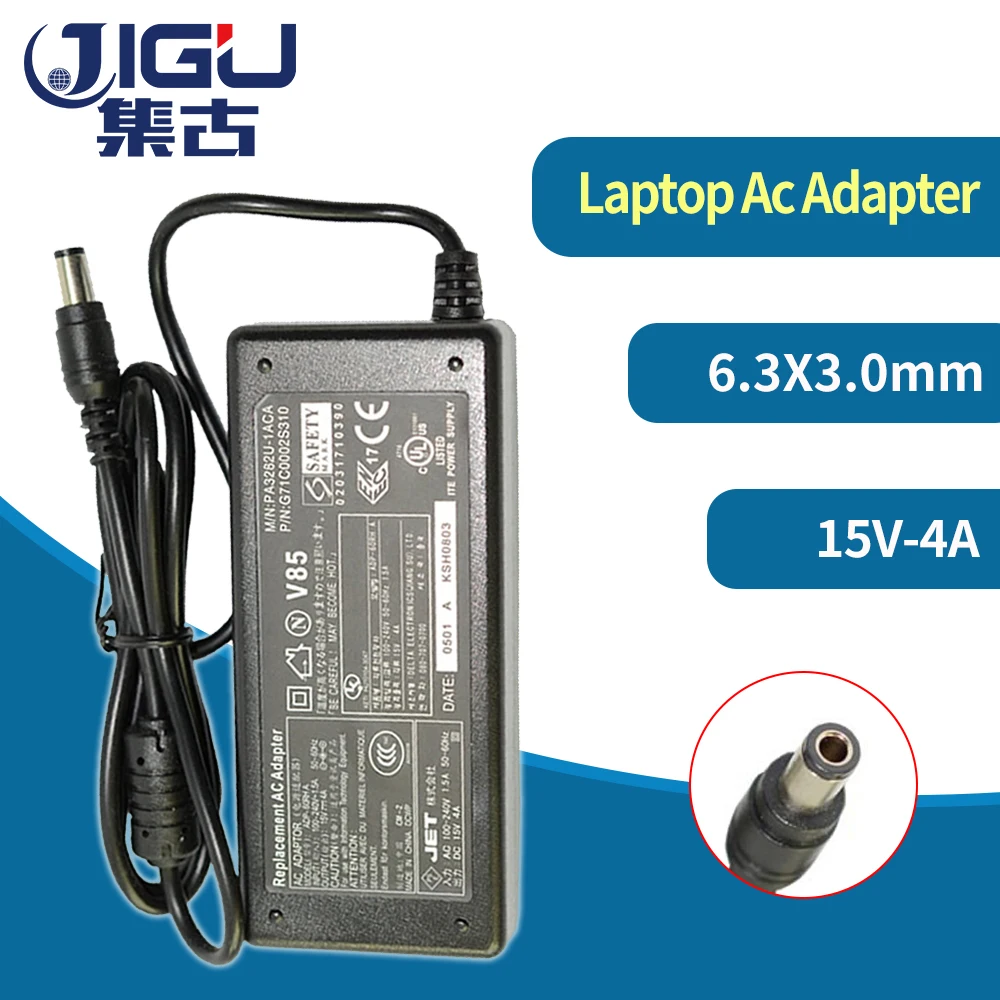 

15V 4A 6.3*3.0MM 60W Replacement For Toshiba Satellite PA3282U-1ACA PA2450U-00489A Laptop AC Charger Power Adapter Free shipping
