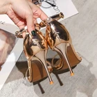 Сандалии женские на шпильке 8 см, универсальные туфли с ремешком с открытым носком, прозрачные туфли с тонким ремешком, высокий серебристый каблук-шпилька, 2020