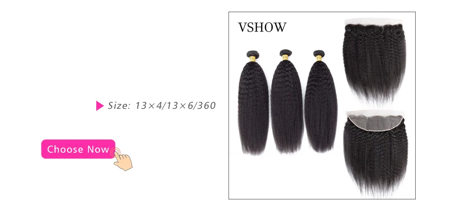 Yaki Straight Hair Bundles Vshow Indian Human Hair Weave Bundles 1/3/4 Bundles Kinky Straight Remy Hair Extension