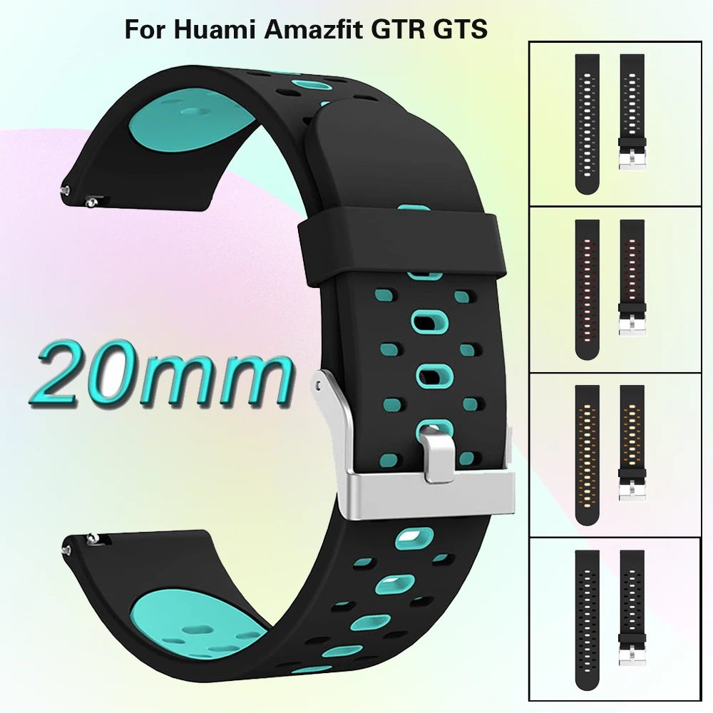 Спортивный силиконовый ремешок для Xiaomi Huami Amazfit GTS/GTR на запястье GTS 42 мм