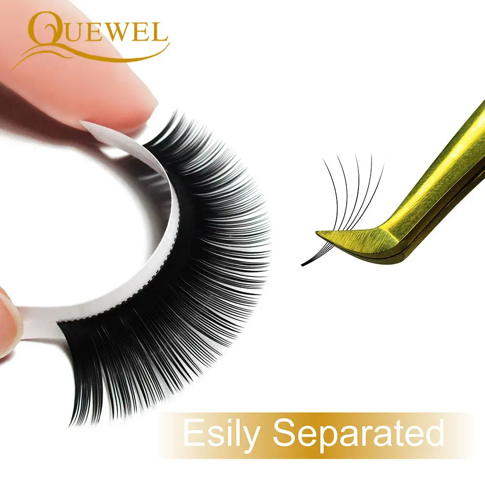 Quewel Easy Fan шелковые ресницы автоматические цветущие для наращивания 0 10 мм C/CC/D/DD