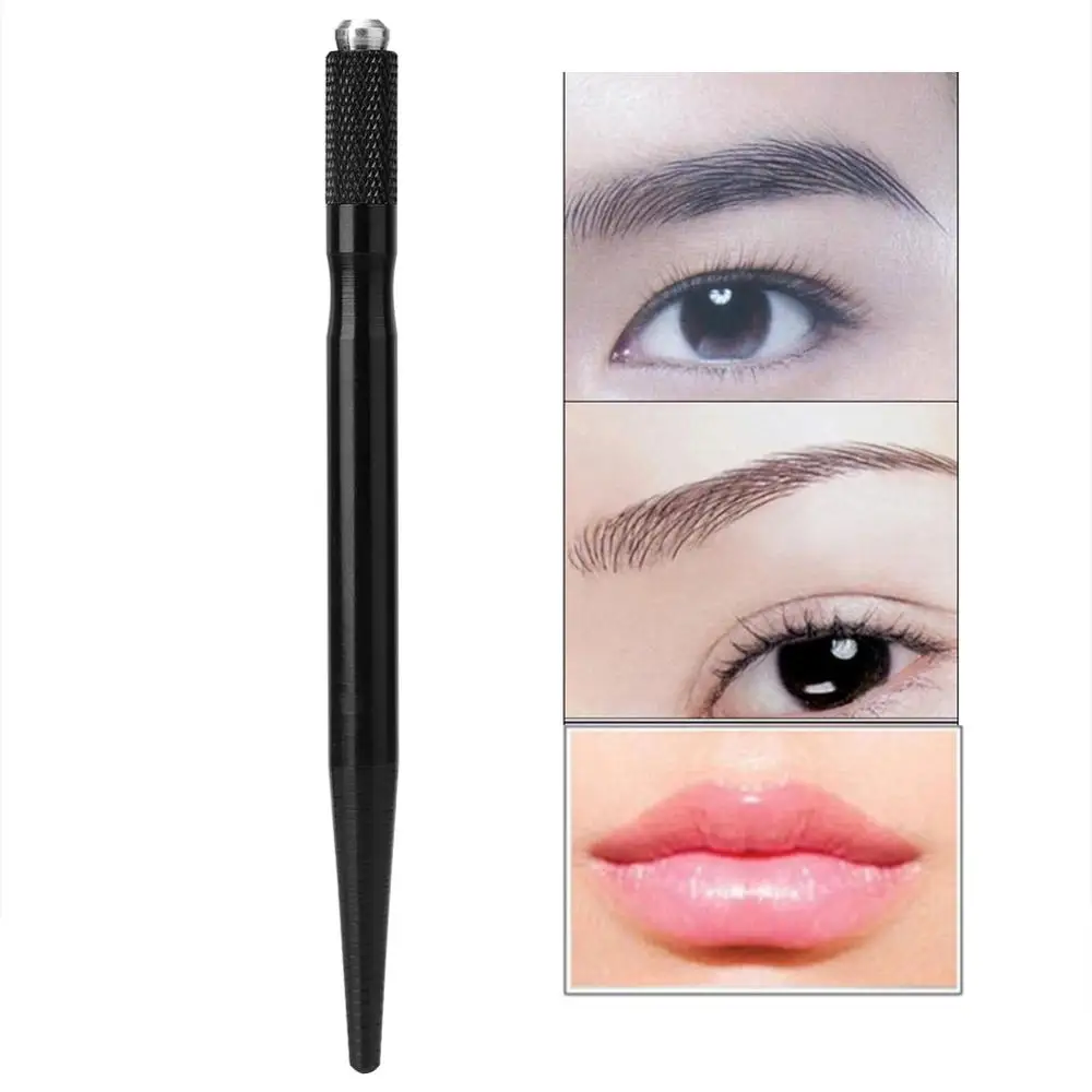 

Aluminium Alloy Black Eyebrow Manual Pen Semi Permanent Makeup Tattoo Eyeliner Microblading Pen DIY Handle Tattoo Machines Tools