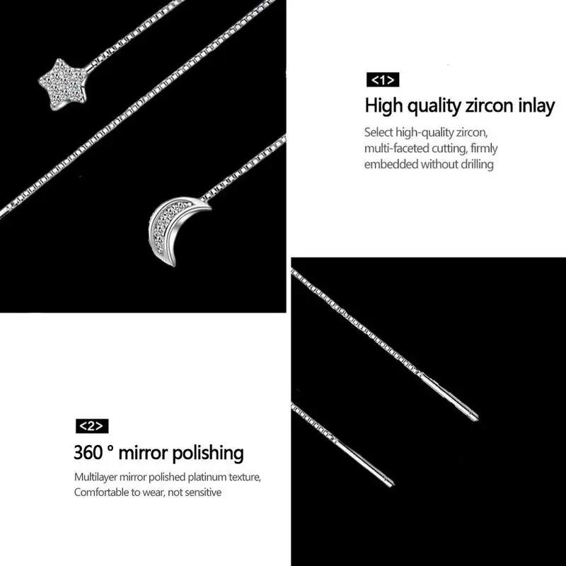 1 пара асимметричных длинных цепных сережек для женщин модные корейские