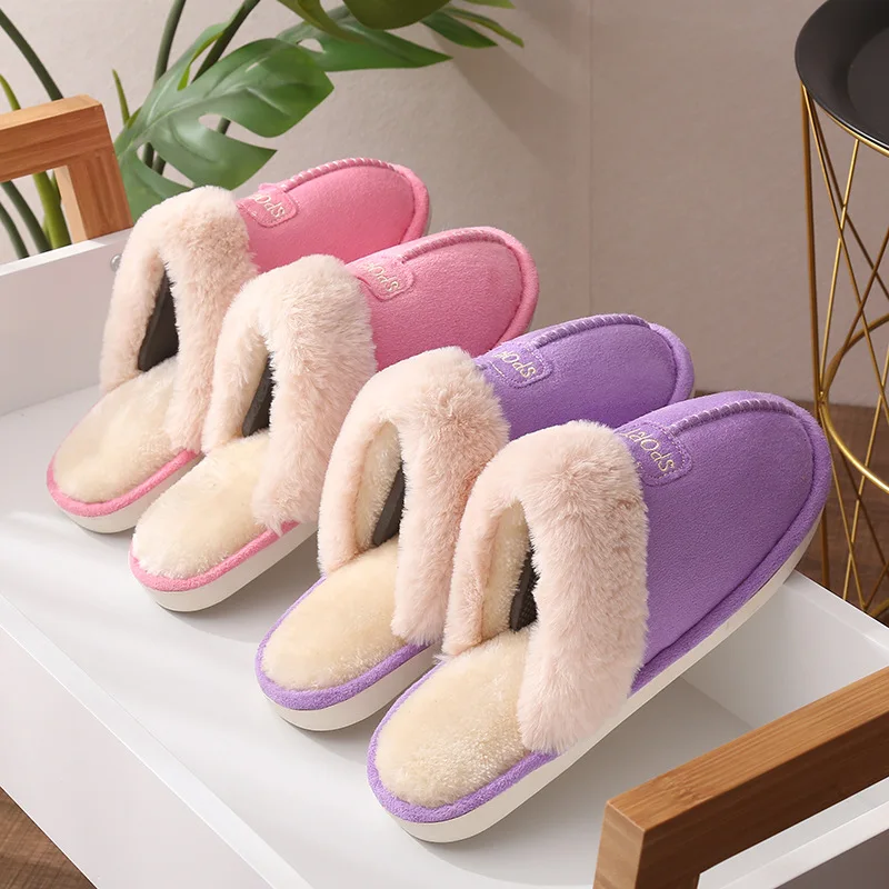 Женские домашние тапочки Сезон Зима Теплые зимние ботинки на плюше удобные