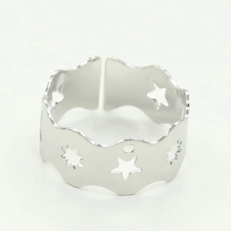 2019 New Fashion Ring Star Dazzling Open Finger For Women Girls Knuckle Jewelry Bijoux Birthday Gifts Wholesale WD664 | Украшения и