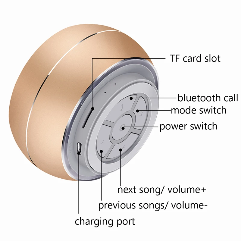 Беспроводная металлическая Bluetooth-Колонка R9 Mini со светодиодной светильник кой