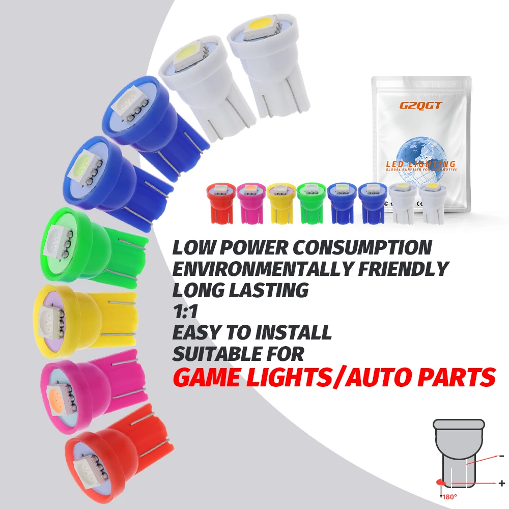 10 шт. T10 5050 1 SMD 194 168 W5W 24 В DC Светодиодная лампа зазор клиновая света автомобили