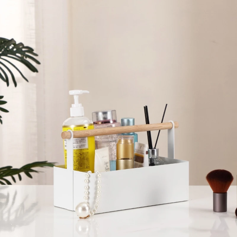 

Домашний инструмент объемом 50 фунтов, органайзер с деревянной ручкой, Многофункциональный косметический контейнер для ювелирных изделий в...