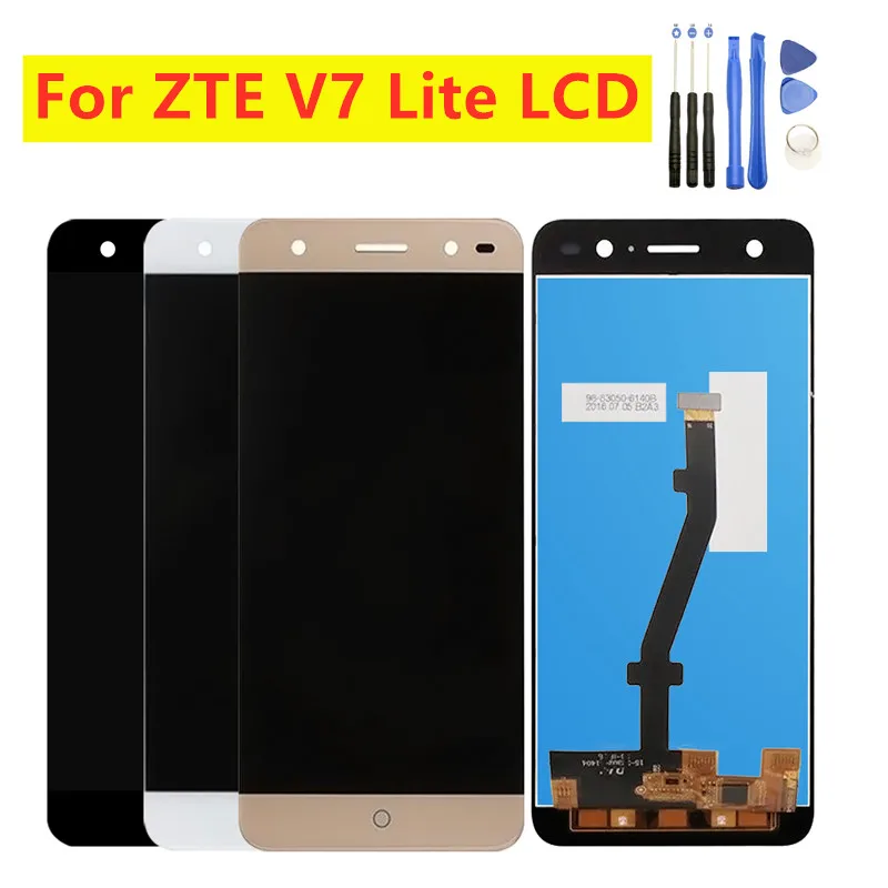 ЖК-дисплей кодирующий преобразователь сенсорного экрана в сборе для ZTE Blade V7 Lite 100%
