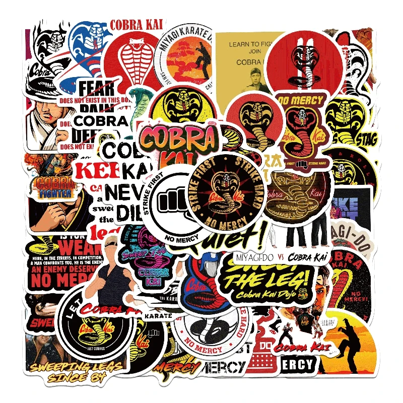 50 шт. Кобра Кай сериал наклейки мультфильм Скейтборд холодильник гитара ноутбук