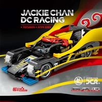technical speed champion jackie chan dc racing car team no 37 building block pull back vehicle bricks model toys collection
