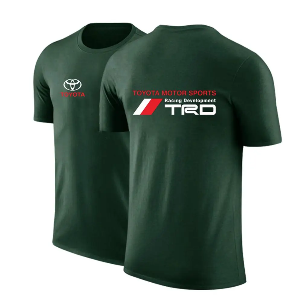 

2021 Man Car Logo Customize Tshirt Toyota Motorsport TRD Tees Solid Color Short Sleeves Unisex Cotton Hip Hop Fashion Print Tops