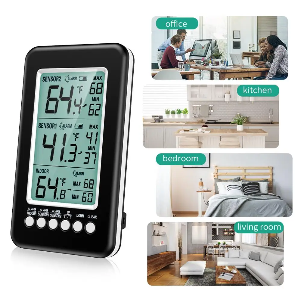 Термометр для холодильника 2 беспроводных датчика | Дом и сад