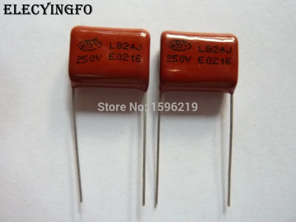 

10 шт. CBB 824 250 В 824J 0,82 мкФ 820nF P15 Металлизированный Полипропиленовый пленочный конденсатор