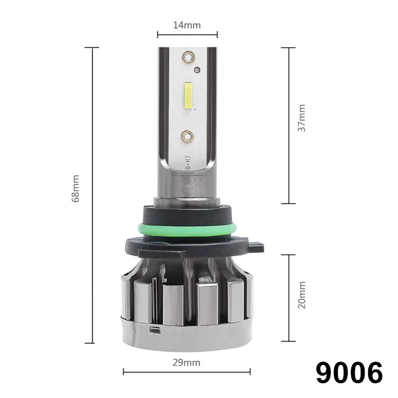 Ароуз H11 9005 H1 H3 H7 60 Вт 12000LM 6000 К CSP светодиодная фара H4 Hi короче спереди и длиннее сзади) Автомобильный светодиодный фары для авто светодиодный лампа светильник 12v24v
