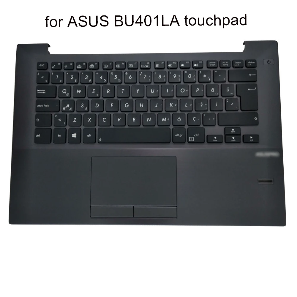 Backlit touchpad keyboard turkish for Asus PRO BU401LA BU401LG BU401L Turkey laptop keyboards gray Palmrest New 90NB02TI-R31TU0