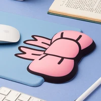 sweet 3d bow mouse pad soft silicone silk mouse mat kawaii memory foam silicon mousepad wrist rest cushions for laptop computer