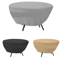 outdoor garden round table chair cover waterproof protection rain snow dustproof cover solid color table cover high quality