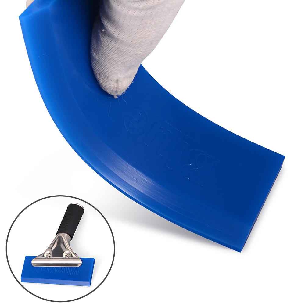 FOSHIO BLUEMAX Rubber Strip Blade Handle Squeegee Car Ice Scraper Cleaning Tool Snow Shovel Glass Water Wiper Window Tint Wrap | Автомобили