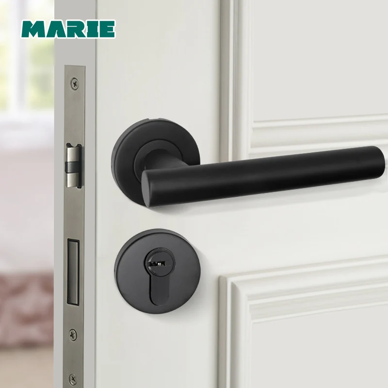 

LH1004 Modern stainless steel tube door handle,door lock with handle
