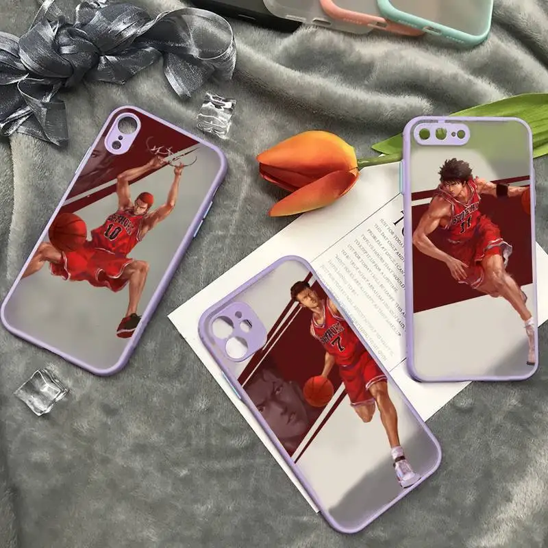 

Slam Dunk anime Phone Case matte transparent For iphone 7 8 11 12 13 plus mini x xs xr pro max cover