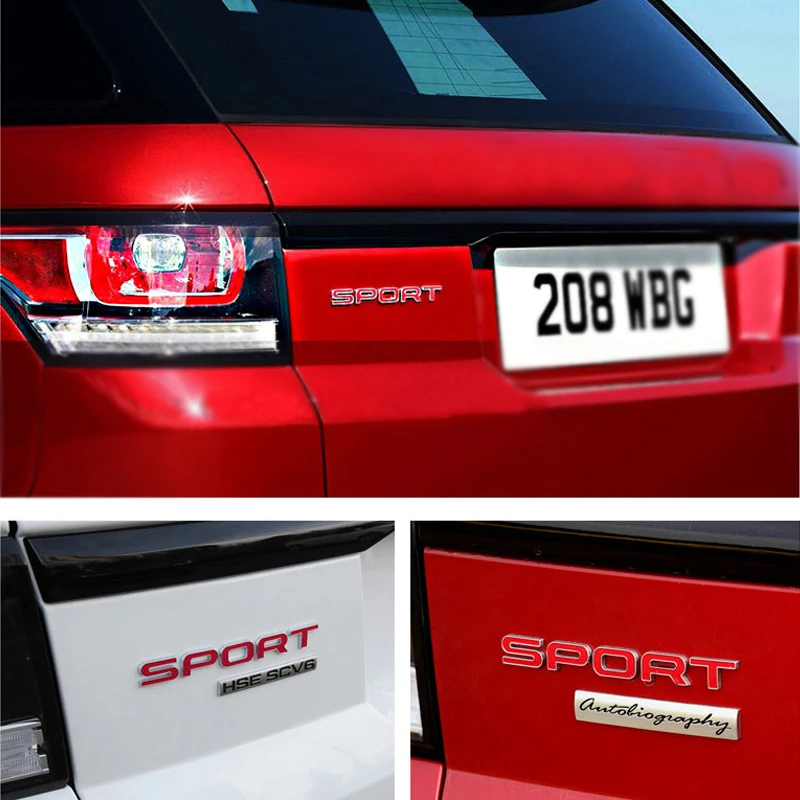 

1Pcs 3D Metal SPORT Car Side Rear Trunk Emblem Badge Sticker Decals for Universal Cars Moto Bike Decorative Accessories