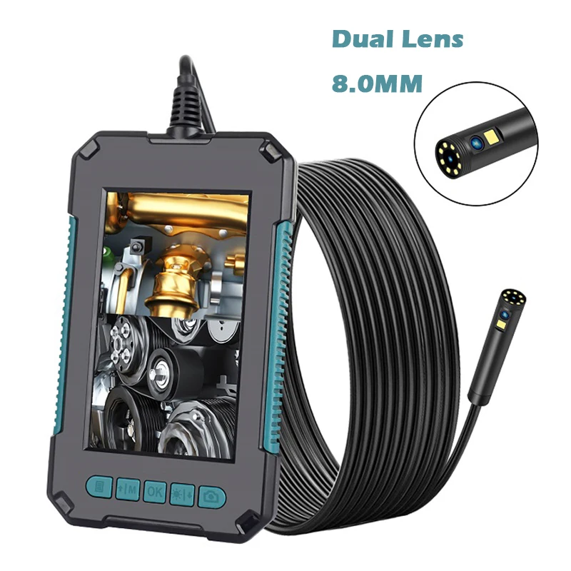 

Industrial Endoscope Single & Dual Lens Camera Borescope 1080P HD 4.3" IPS Screen IP68 Waterproof LED Lights 2600mAh Battery