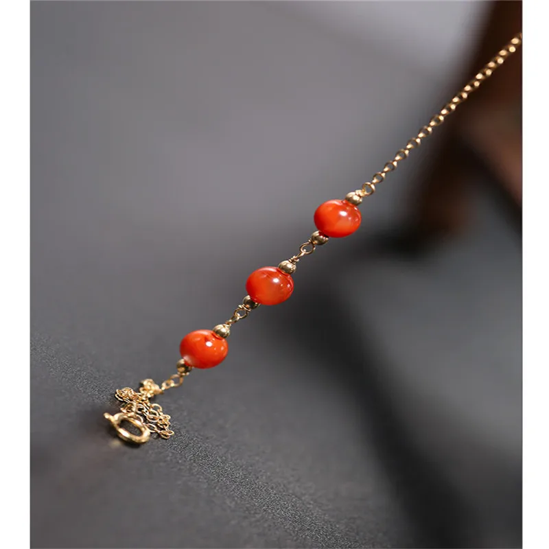 DAIMI Liangshan Южно-красный браслет из агата драгоценные камни женский Настоящий