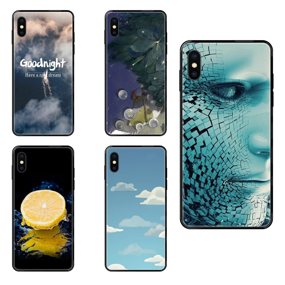 Черный мягкий защитный чехол из ТПУ с цветным рисунком для Galaxy Note 4 8 9 10 20 Plus Pro J6 J7 J8