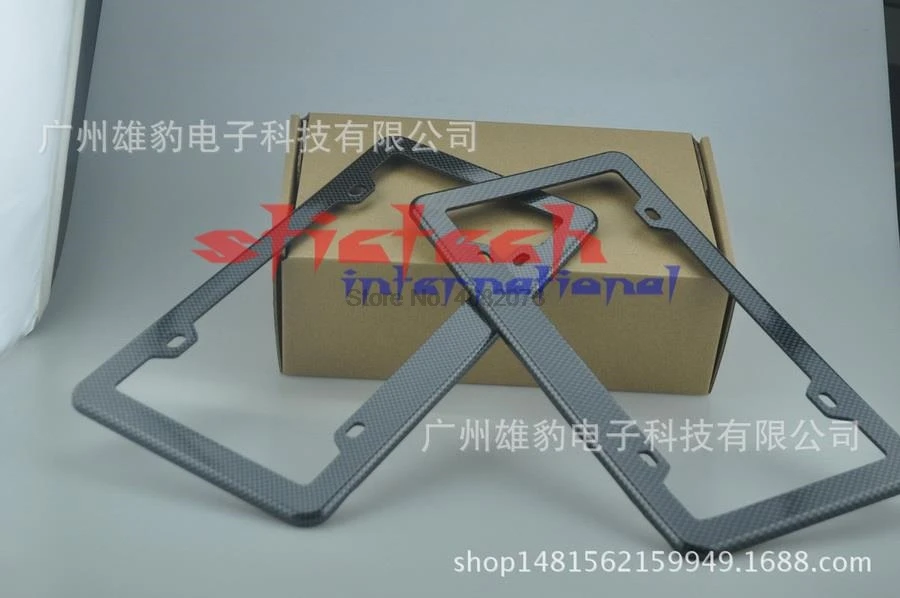 by dhl or ems 100set Carbon Fiber Painted ABS Car License Plate Frame Tag Cover Trim For USA cheapest | Автомобили и мотоциклы