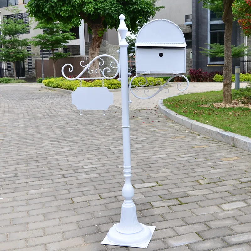 Металлический почтовый ящик с подставкой в стиле ретро | Дом и сад