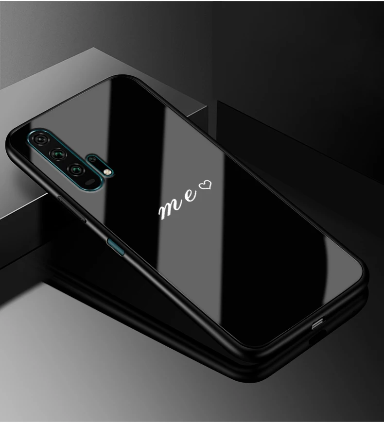 05 Для huawei Nova 5 T чехол Nova5T PC Пластиковый стеклянный чехол для телефона черный ТПУ бампер чехол для huawei Nova 5 T Nova 5 T чехол - Цвет: 05