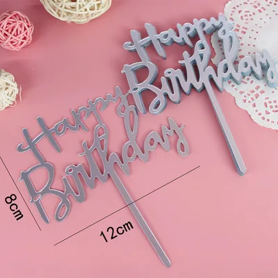 10 шт. украшения для торта Топпер акриловая фотография торты на день рождения