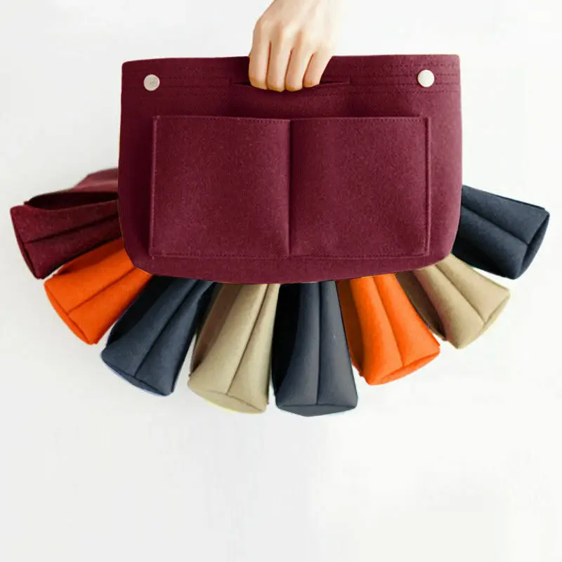 Women Insert Handbag Organiser Purse Felt liner Organizer Bag Travel Casual Home Makeup Storage Bags | Дом и сад