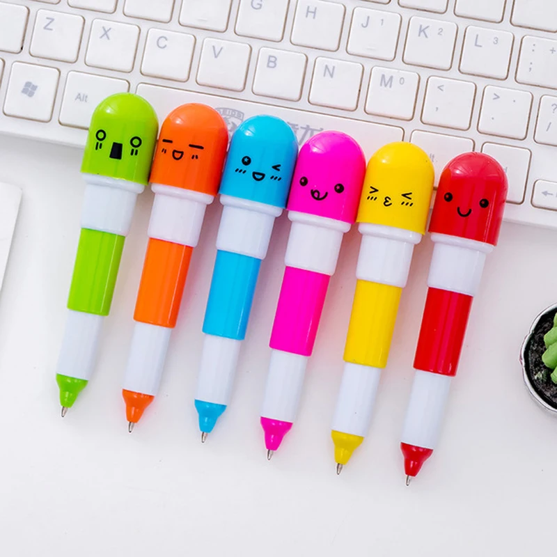 Оптовая продажа 100 шт/партия мини милые Kawaii креативные капсулы шариковые ручки